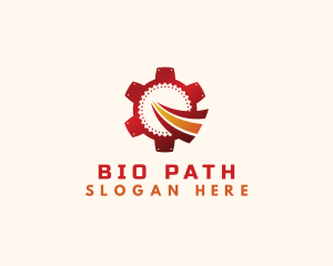 Mechanical Gear Path logo design