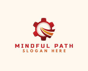 Mechanical Gear Path logo design