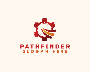 Mechanical Gear Path logo design