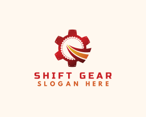 Mechanical Gear Path logo design