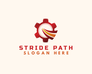 Mechanical Gear Path logo design