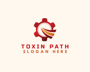 Mechanical Gear Path logo design