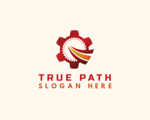 Mechanical Gear Path logo design