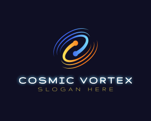 HVAC Heating Cooling Vortex logo design