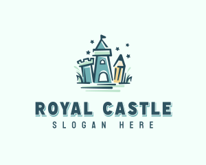 Castle Pencil Preschool  logo design