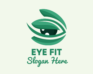 Green Natural Eye logo design