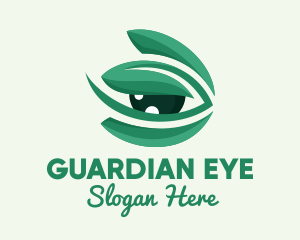 Green Natural Eye logo design