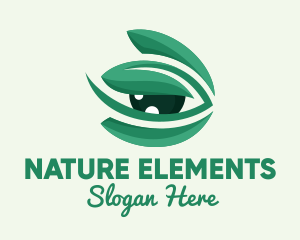 Green Natural Eye logo design