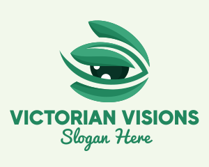 Green Natural Eye logo design