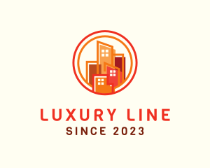 Cityscape Tower Line Art logo design