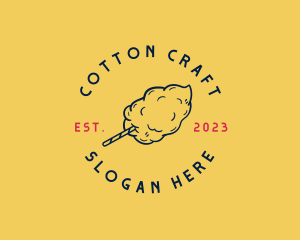 Retro Cotton Candy logo design