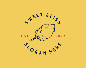 Retro Cotton Candy logo design