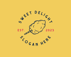 Retro Cotton Candy logo design