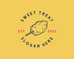 Retro Cotton Candy logo design