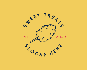 Retro Cotton Candy logo design