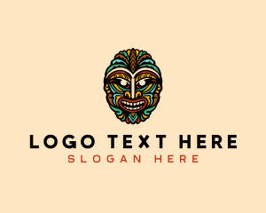 Traditional Tiki Mask logo