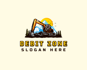 Mountain Excavation Excavator logo design