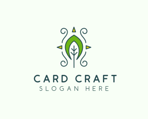 Eco Organic Tribal Leaf logo design