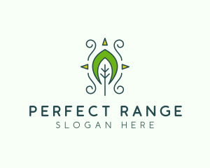 Eco Organic Tribal Leaf logo design