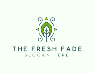 Eco Organic Tribal Leaf logo design