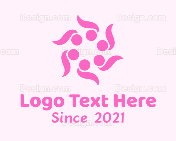 Pink Wellness Flower Logo