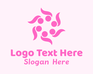 Pink Wellness Flower Logo