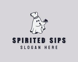 Spooky Chef Ghost logo design