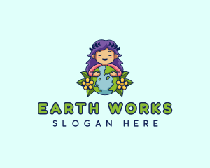 Mother Earth Planet logo design