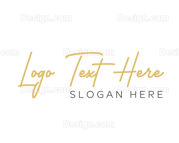 Elegant Handwritten Wordmark Logo