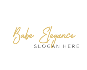 Elegant Handwritten Wordmark logo design