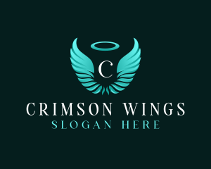 Spiritual Angel Wings logo design