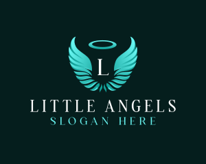 Spiritual Angel Wings logo design