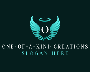 Spiritual Angel Wings logo design