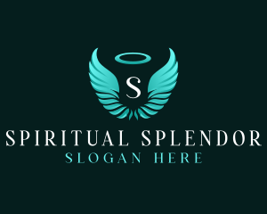 Spiritual Angel Wings logo design