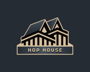 House Roofing Construction logo design