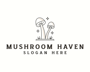 Herbal Organic Mushroom logo design