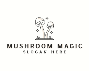 Herbal Organic Mushroom logo design