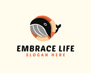 Life Buoy Whale logo design