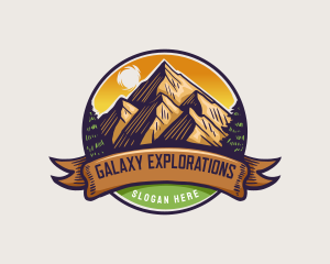 Mountain Hiking Peak logo design