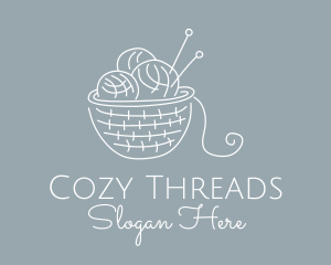 Knitting Needle Yarn logo design