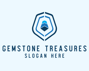 Gemstone Defense Shield logo design