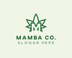 Marijuana Letter M logo design