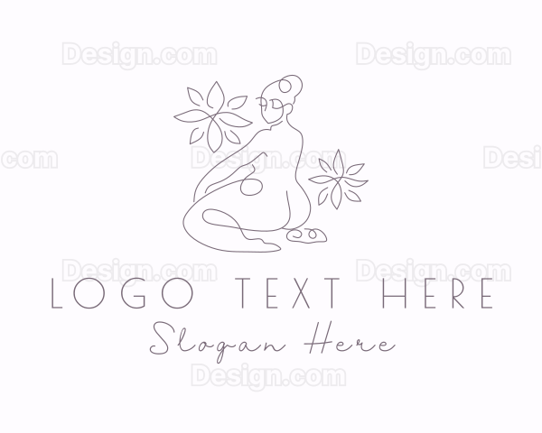 Floral Wellness Woman Logo