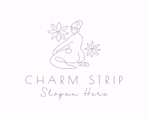 Floral Wellness Woman  logo design