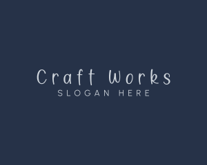 Handwriting Craft Fashion logo design