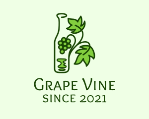 Grape Bottle Vine logo design