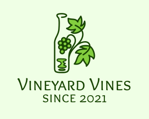 Grape Bottle Vine logo design