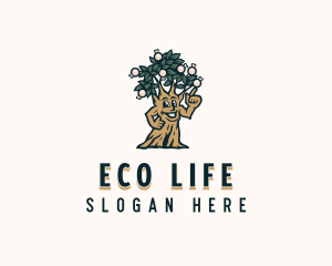 Eco Landscaping Tree logo design