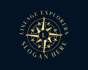 Travel Navigation Compass logo design