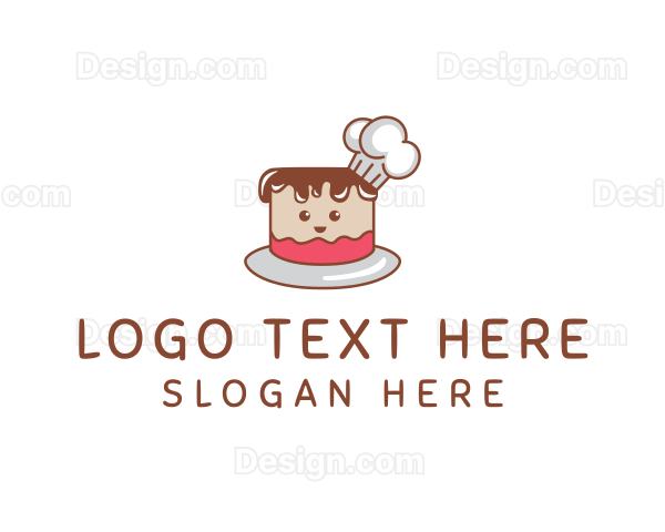 Cute Cake Chef Logo